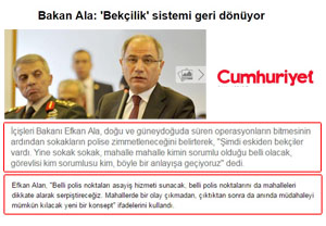 Efkan Ala, Turkey’s Interior Minister: “Police Officers to Be in Charge of Streets”